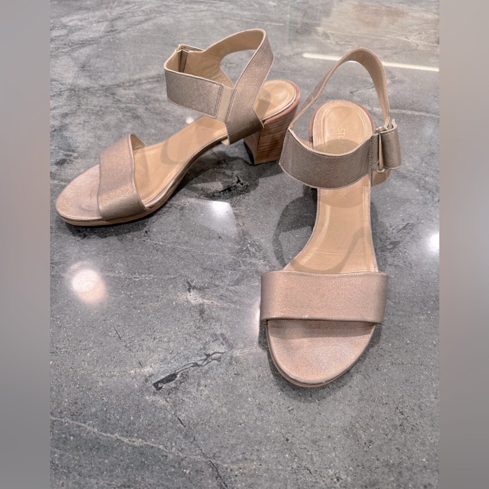 Size 10 Stuart Weitzman Shaila Block Heel Sandal (2.75” heel height)